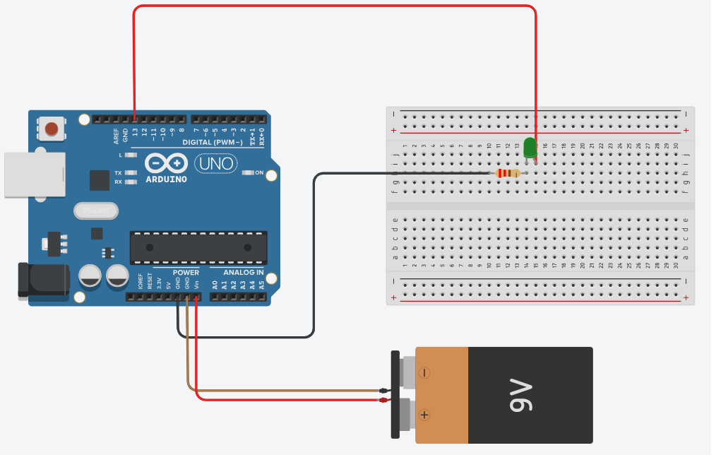 make an led blink with arduino