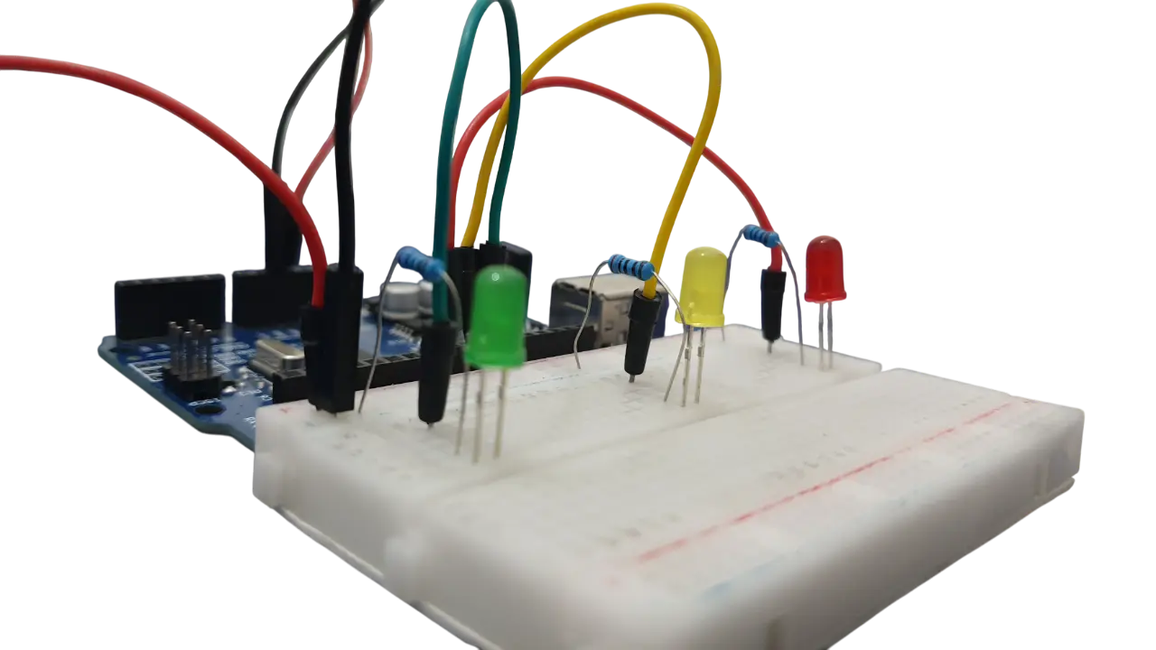 How to make traffic light using arduino Uno?